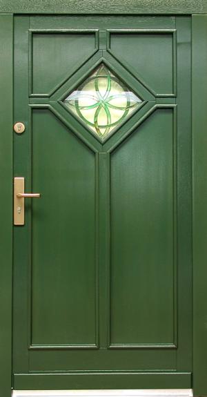 Zielone drzwi wewnętrzne